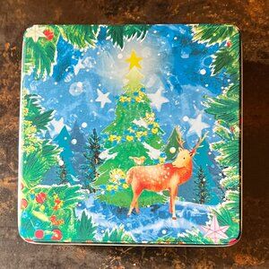 LUSH "It's Christmas Deer" Empty Square Tin for Gifting, Storage or Display #2